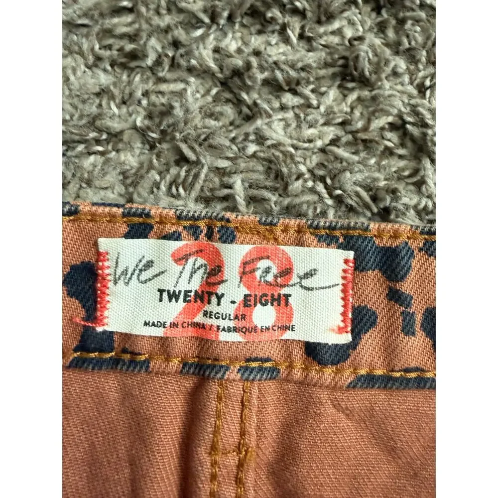 NWT Free People We The Free Zip It Up Leopard Print Denim Mini Skirt Size 28 - Picture 6 of 10